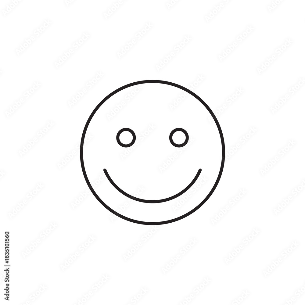 Fototapeta premium Content Happy Face Emoji Satisfaction User Interface Icon