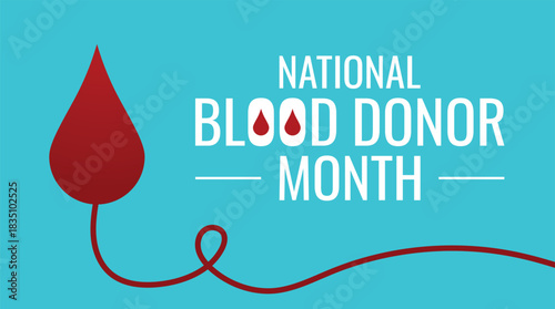 January Blood Donor Awareness Vector Design