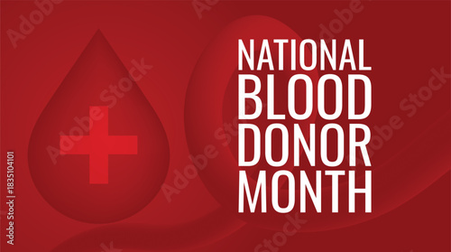 January Blood Donor Awareness Vector Design
