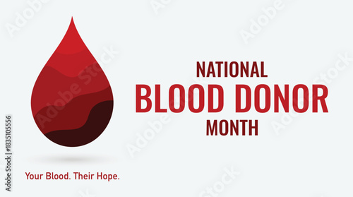 January Blood Donor Awareness Vector Design