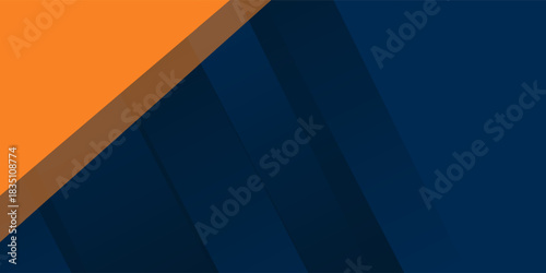 Vectors geometric dark blue and orange square theme overlap texture art. Background