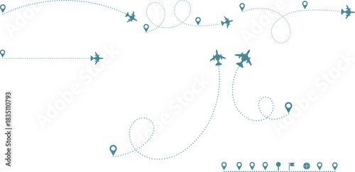 Air Route Collection: Visualizing the Dotted Line Flight Plan
