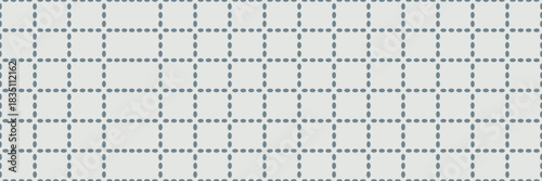 Seamless repeating geometric dashed grid pattern texture background featuring modern minimalist ovals in muted teal blue-gray on a subtle light gray field for digital product branding, textile design,