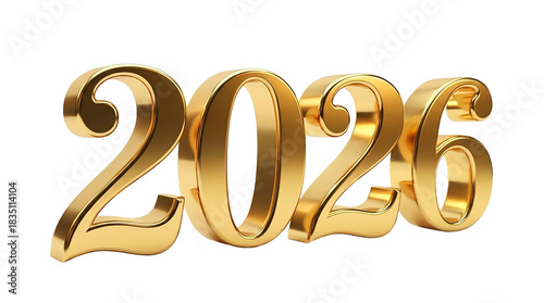 2026 Chiffres dorés pour nouvelle année