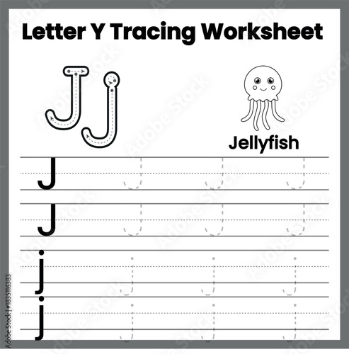 Letter Formation Jj Worksheet – Uppercase and Lowercase J Tracing Practice Page