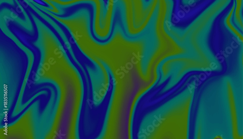 Sophisticated Olive Green and Indigo Backdrop. Dark Psychedelic Fluid Art Wallpaper.
