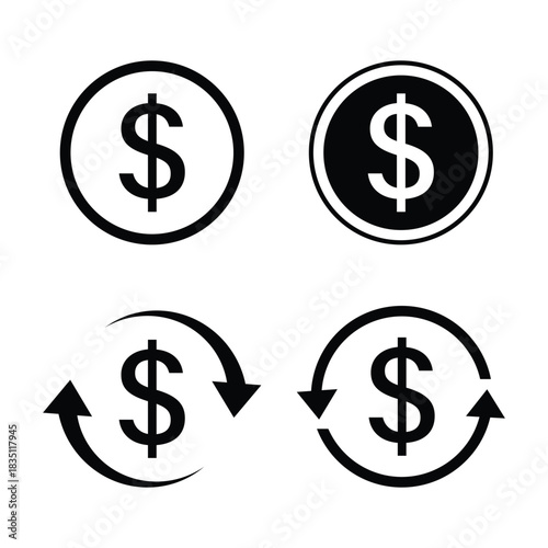 Dollar Currency Symbol Exchange Vector