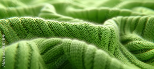 Relax with this soft green knitted wool blanket texture for cozy designs