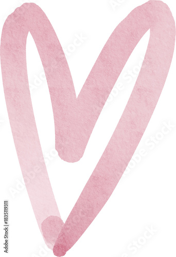 Pink Watercolor Heart