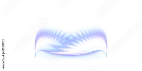 A glowing purple logo in the shape of stylized angel and phoenix wings on a white background, suitable for gaming logos, streaming banners, and illustrations featuring magical scenes.