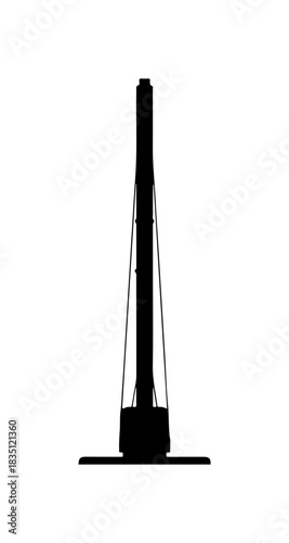 Modern abstract acupuncture needle icon for pain management and wellness designs