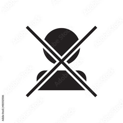 Blocked User Restricted No Access Solid Glyph