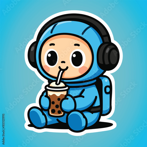 Cute baby in a jumpsuit