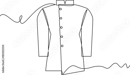 one line art Sherwani vector illustration. line art, one continuous line, simple, hand drawn and sketch style. for icons, symbols, signs or logos. PNG