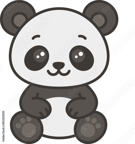 Cute cartoon Panda Illustration for kids