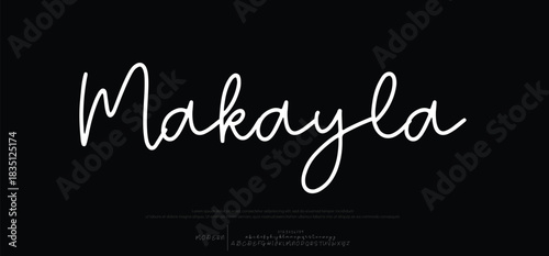 Elegant serif alphabet font with modern contrast strokes and clean lines. Perfect for editorial, branding, and high-end design