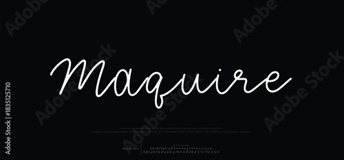 Elegant Font. Luxurious Glamour Exclusive Light Regular Font. Uppercase Lowercase and Number. Minimal Fashion Design