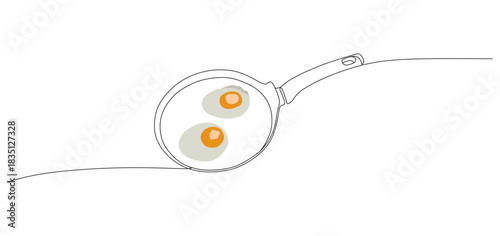 continuous line vector design of eggs on Teflon eps 1