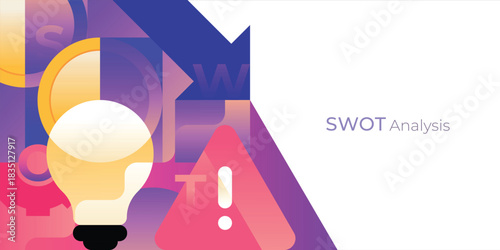 SWOT Analysis Infographic – Corporate Abstract Background for Strategic Planning and Business Presentation