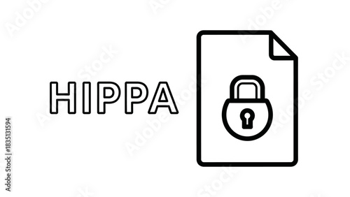 HIPAA Compliance and Data Privacy Icon - Locked Medical Records