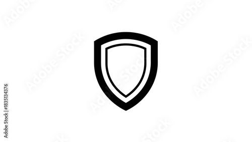 Simple Shield Icon Symbol for Security and Protection.