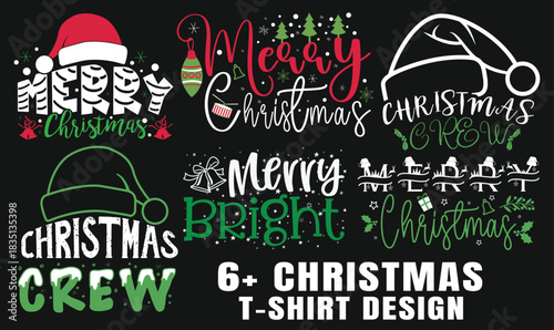 Christmas T Shirt Designs Collection Merry Christmas Crew