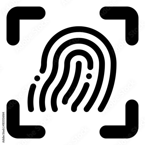 biometrics fingerprint scanning icon