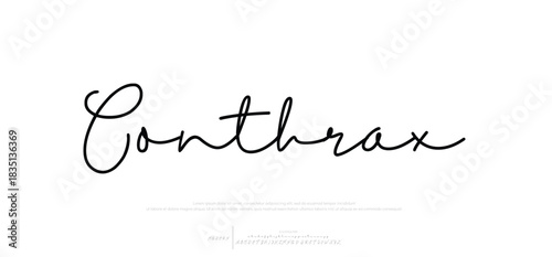 Typography beauty fashion elegant minimalist serif italic fonts decorative wedding vintage retro logos. Minimal luxury font alphabet logo. Vector illustration