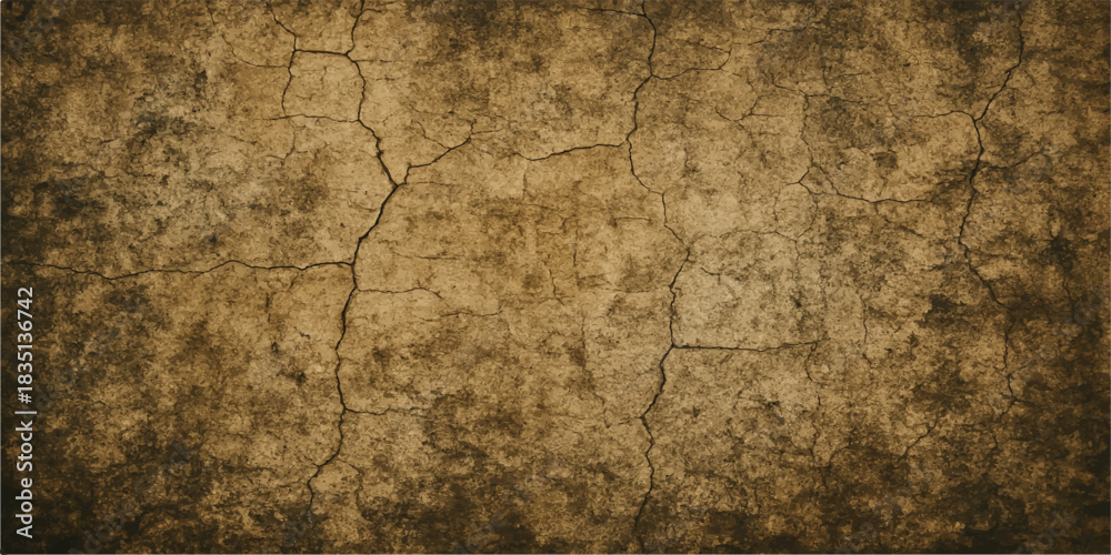 Obraz premium Vintage aged brown parchment paper texture with old wood grunge background