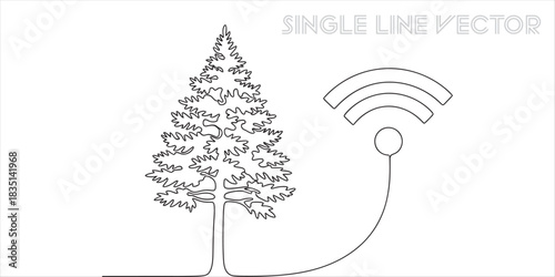 Tree and wireless internet connection