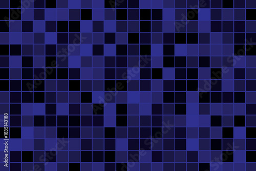 Blue ceramic mosaic. Seamless texture or background of small tiles.
