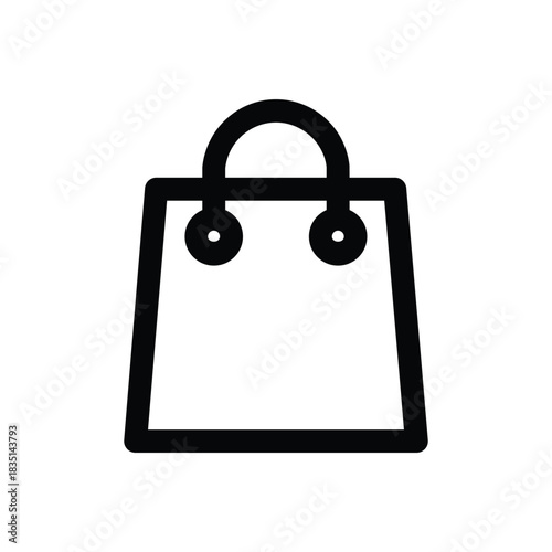 Shopping bag icon representing retail purchase, store bag, fashion shopping, boutique packaging, merchandise bag, and consumer goods