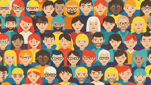 Diverse group of people representing community and togetherness in society.