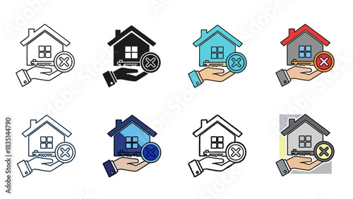 Real Estate Investment Hand Holding Keys to New Home Icons