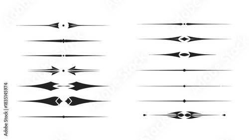 Set of Decorative Divider Lines, Embellishments, Ornaments for Design Elements