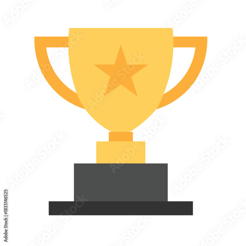 golden trophy cup isolated on white background
