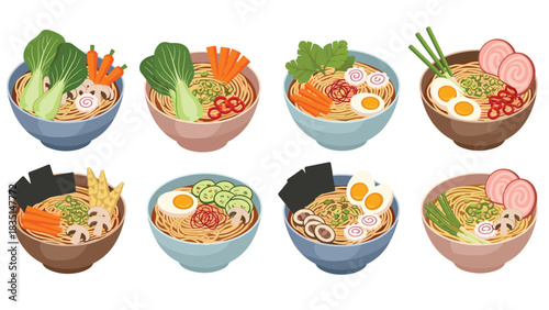 Explore vibrant ramen bowls with fresh toppings, a delicious culinary journey inviting you to savor diverse flavors and textures with every bite