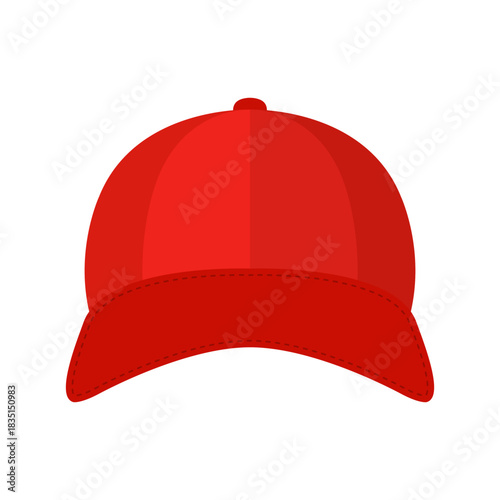 Baseball cap icon in flat style. Headgear vector illustration on isolated background. Sport hat sign business concept.