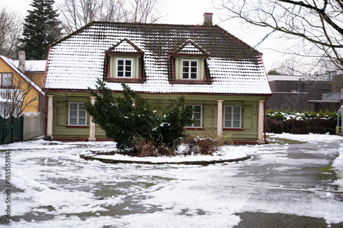 Street  view in Pärnu, Estonia, Europe