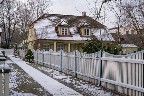 Street  view in Pärnu, Estonia, Europe