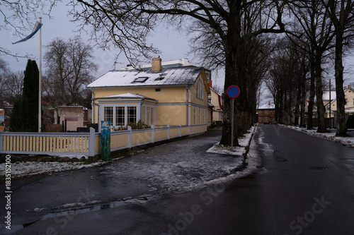 Street  view in Pärnu, Estonia, Europe