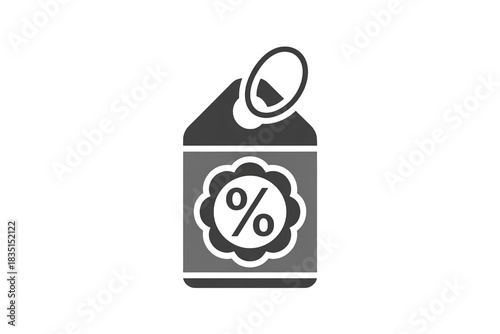 Delicious discounts inside canned goods, a sale promotion, canning deals, and seasonal savings with a can of food with a percentage mark