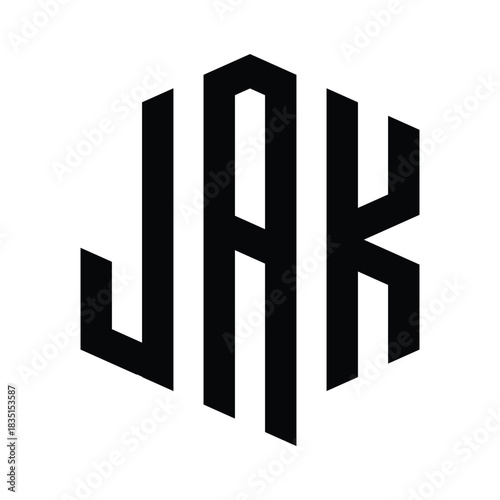 Polygonal letter logo, JAK