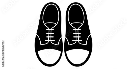 Sneaker Shoes Icon – Casual Footwear Silhouette Design for Fashion and Style