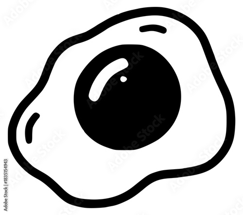 Bold fried egg icon