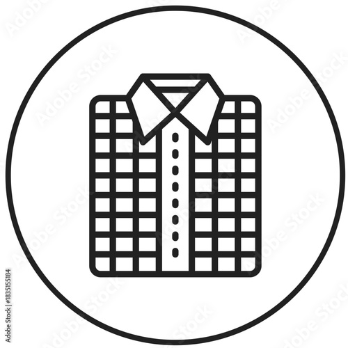 Flannel Shirticon vector image. Suitable for mobile apps, web apps and print media.