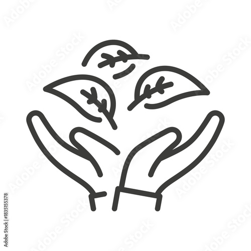 biodegradable icon, recyclable symbol, concept eco friendly material, simple illustration