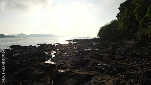 夕刻時の海岸（長崎県鷹島）