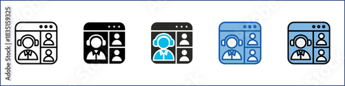 Webinar Single Icon Multistyle