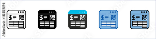 E Invoice Single Icon Multistyle